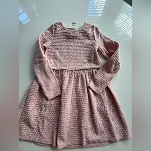 H&M Quilted Light Pink Long-Sleeve Dress for Kids